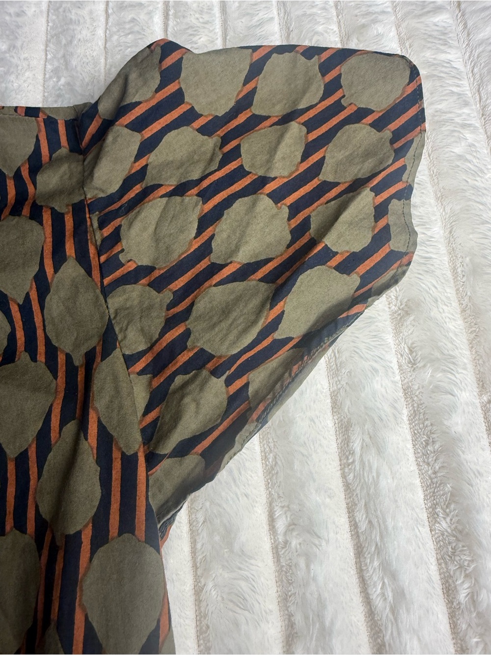 Oliphant Dipsy VNeck Olive Green Tiered Flutter Sleeve Maxi Dress Women Size M - Picture 11 of 13